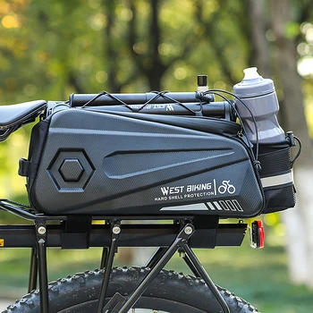 WEST BIKING 8,6-литровая велосипедная сумка Водонепроницаемая сумка для задних сидений велосипеда Светоотражающая Задняя сумка для горного велосипеда Электрического велосипеда мотоцикла