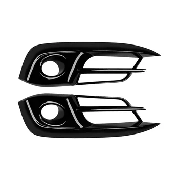 1 пара накладок решетки радиатора противотуманных фар переднего бампера для Honda Civic 10Th 2016-2019 Декоративные глянцевые черные полосы противотуманных фар