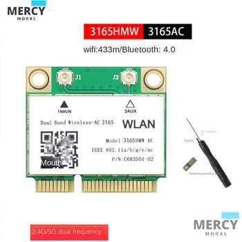 Intel 3165Mini PCI-E 3165AC Для ноутбуков 600 Мбит/с Bluetooth 4.0 карта двухдиапазонная 2.4 G/5GHz 802.11ac WiFi сетевой адаптер 3165NGW